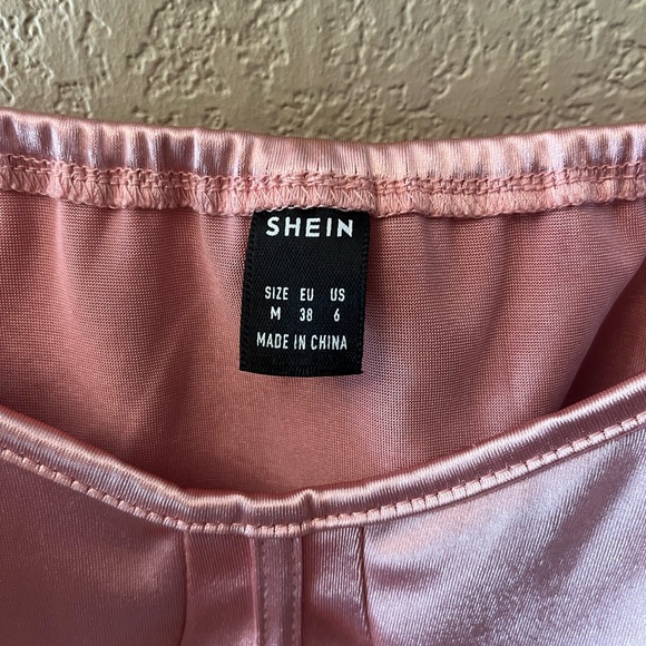 SHEIN Blush Satin Bustier Bodysuit - Picture 3 of 4